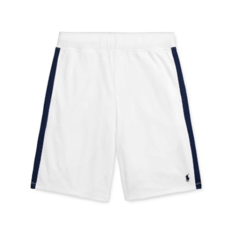 Polo Ralph Lauren Boys' White Navy Jersey Performance Shorts Size 2T 3T 2 Pairs